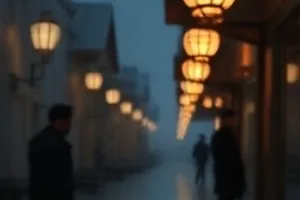 三号线末班车封面：空无一人的地铁车厢顶灯